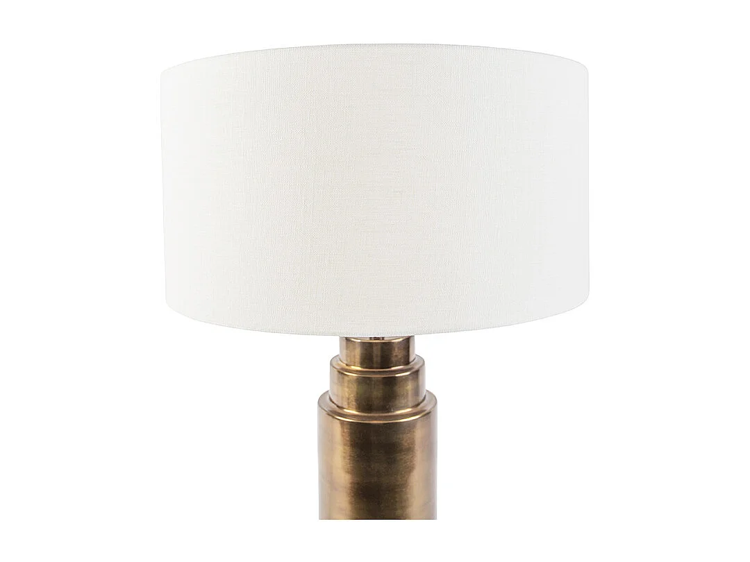 Lampe de table Art Deco avec abat-jour blanc 50 cm - Bruut