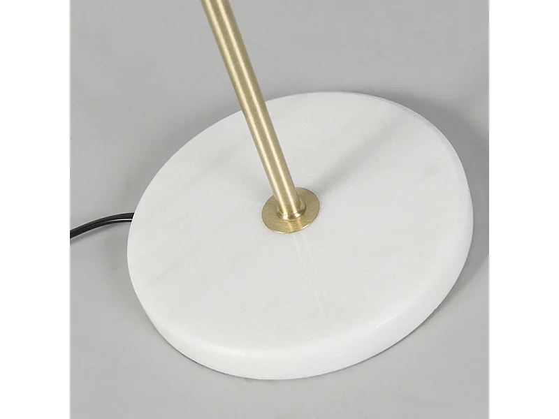 Lampe de table rétro en laiton avec cadre Granny noir 30 cm - Kaso