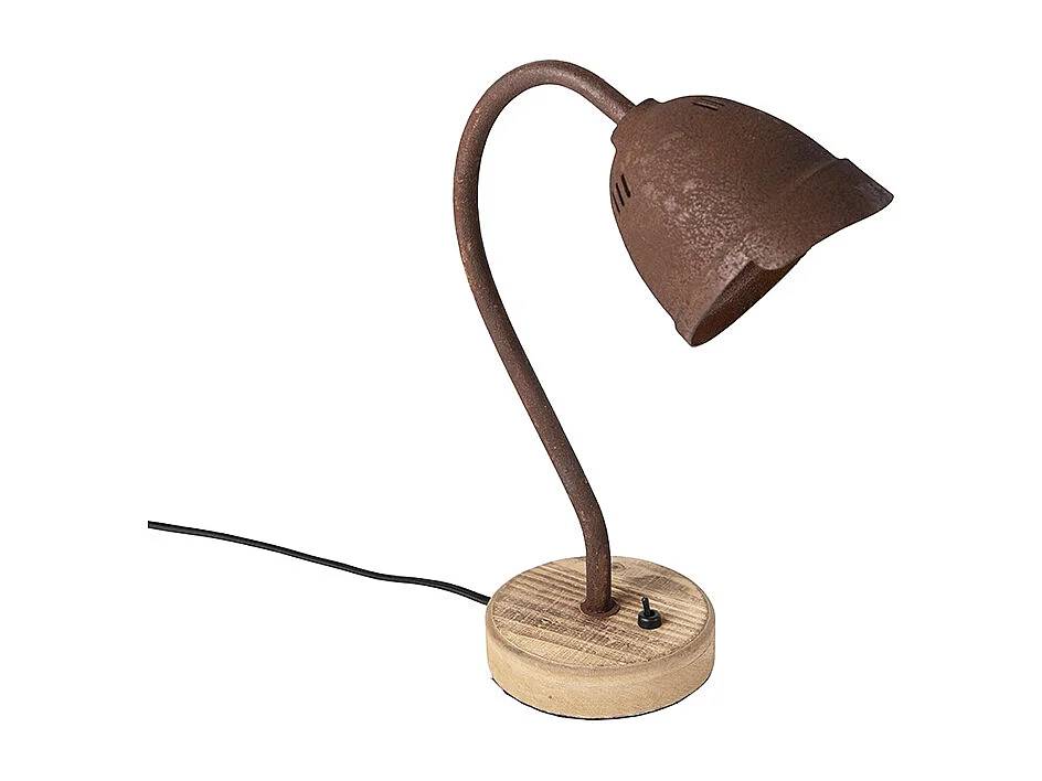 Lampe de table rustique brun rouille - Rax