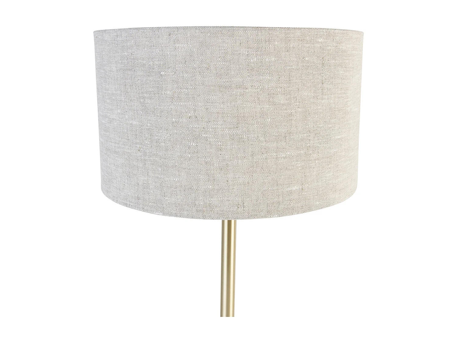 Lampe de table classique en laiton avec abat-jour gris clair 35 cm - Simplo