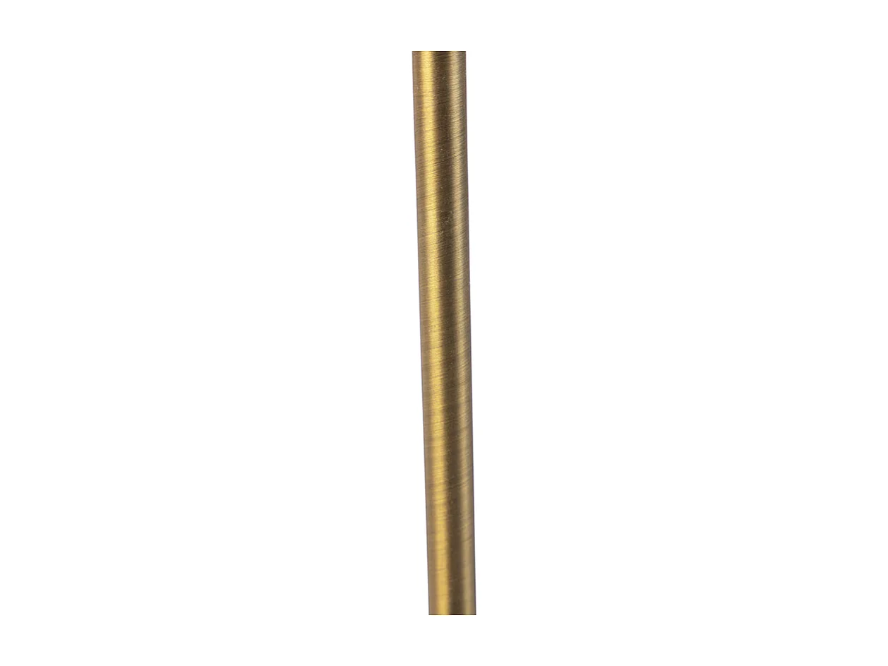 Lampe de table en bronze avec abat-jour plissé blanc 35 cm - Parte