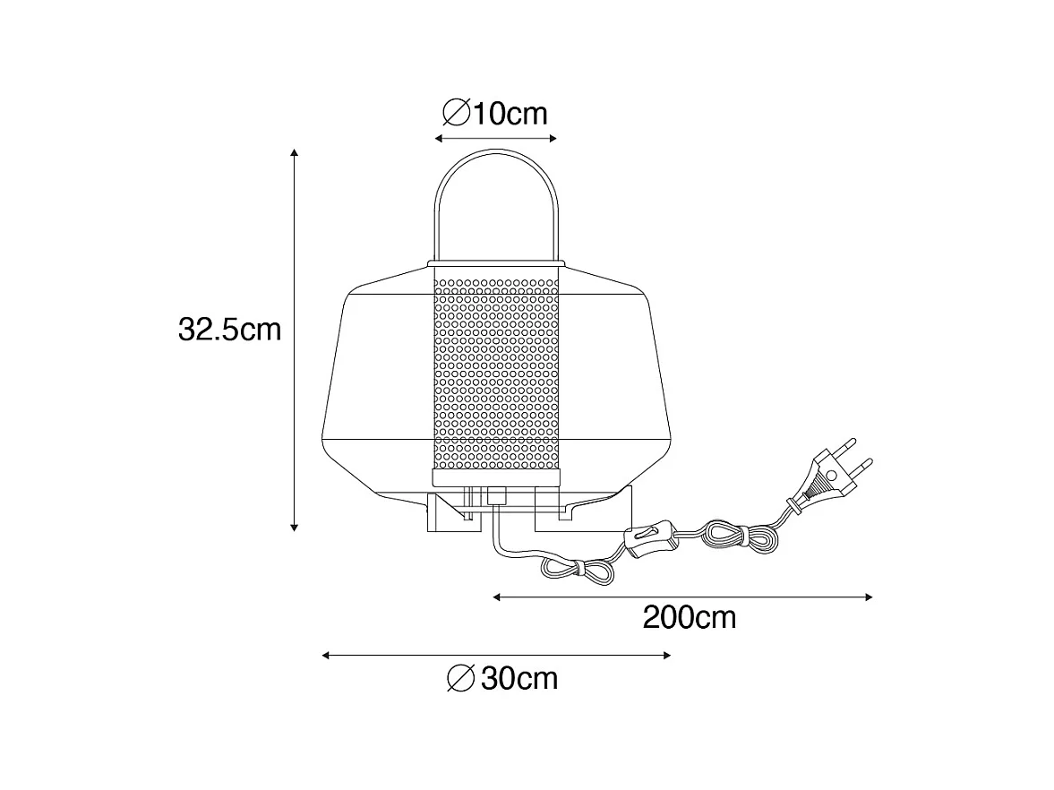 Lampe de table Art Déco or avec verre ambré 30 cm - Kevin