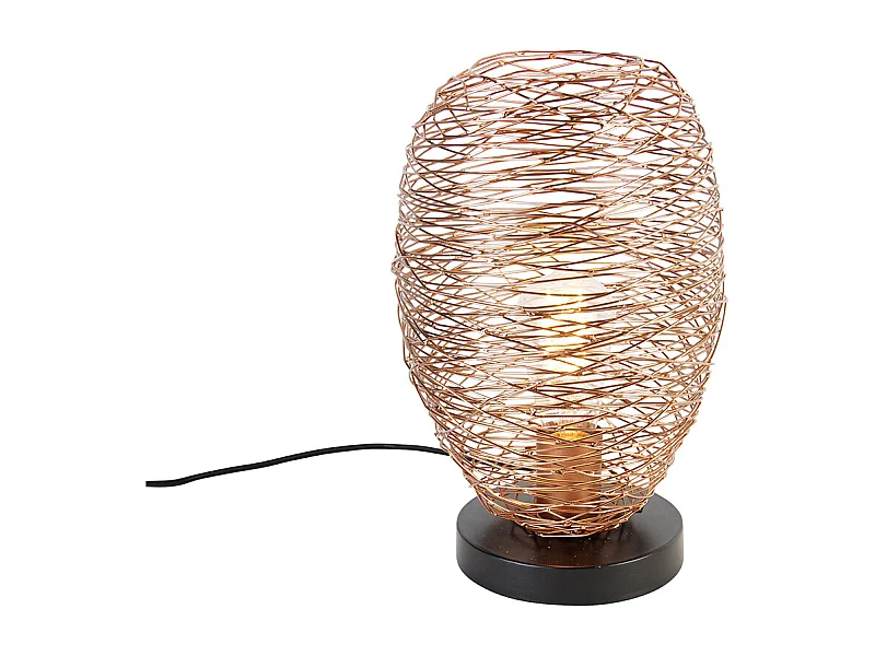 Lampe de table design cuivre 30 cm - Sarella