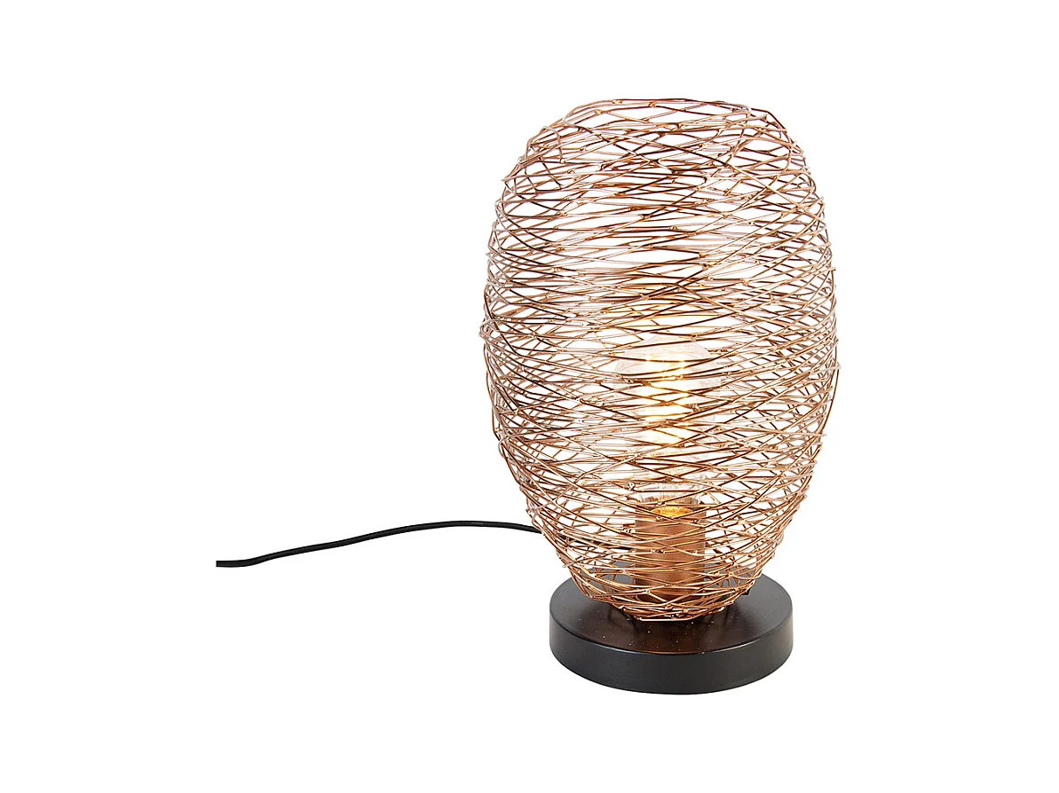 Lampe de table design cuivre 30 cm - Sarella