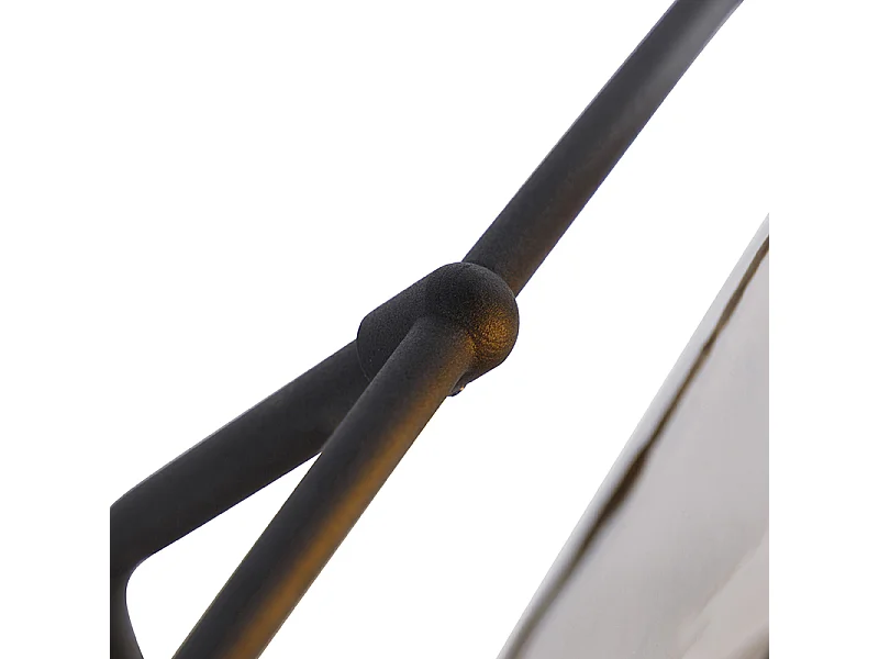 Lampe de notaire classique noire avec verre miroir fumé - Banker