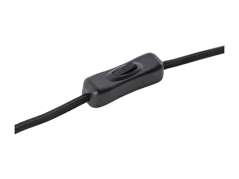 Lampe de table art déco noir avec verre fumé - Pallon