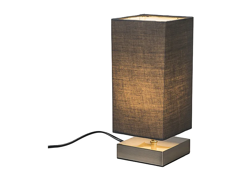 Lampe de table moderne grise avec acier - Milo