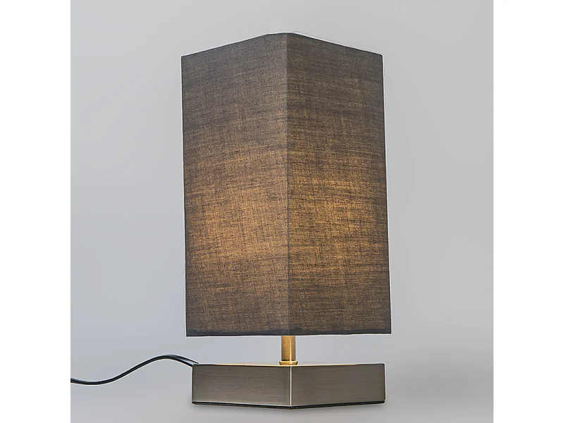 Lampe de table moderne grise avec acier - Milo