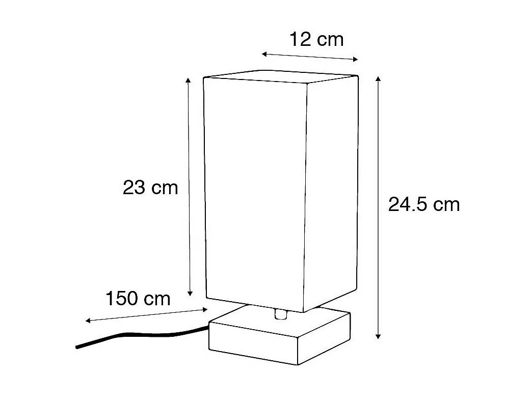 Lampe de table moderne grise avec acier - Milo