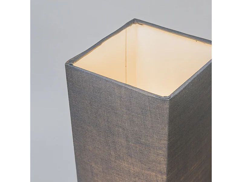 Lampe de table moderne grise avec acier - Milo