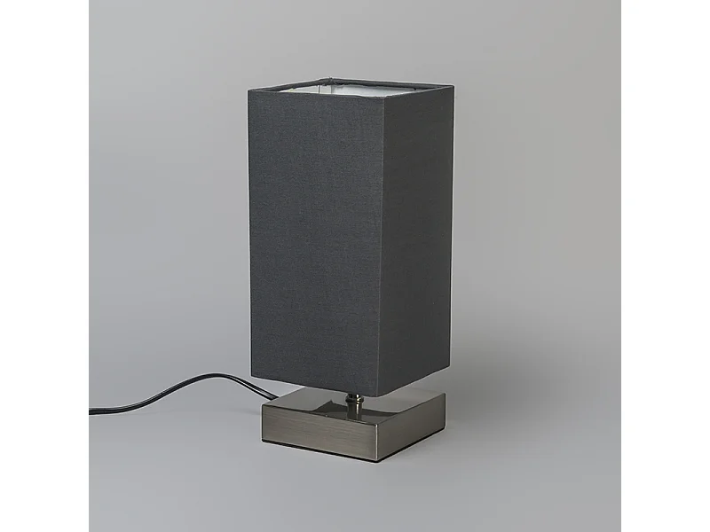 Lampe de table moderne grise avec acier - Milo