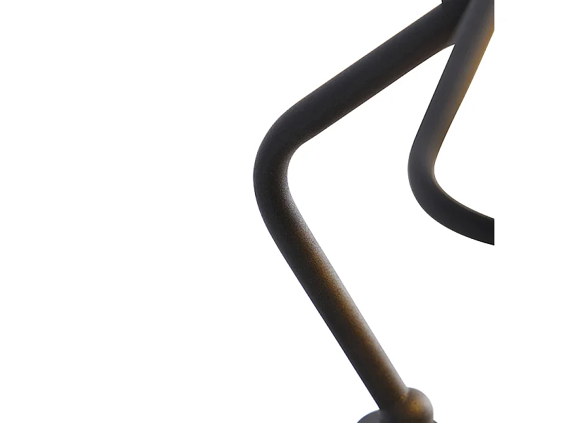 Lampe de notaire classique noire avec verre opale - Banker