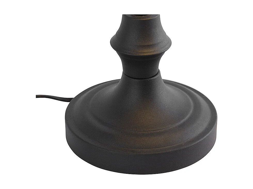 Lampe de notaire classique noire avec verre opale - Banker