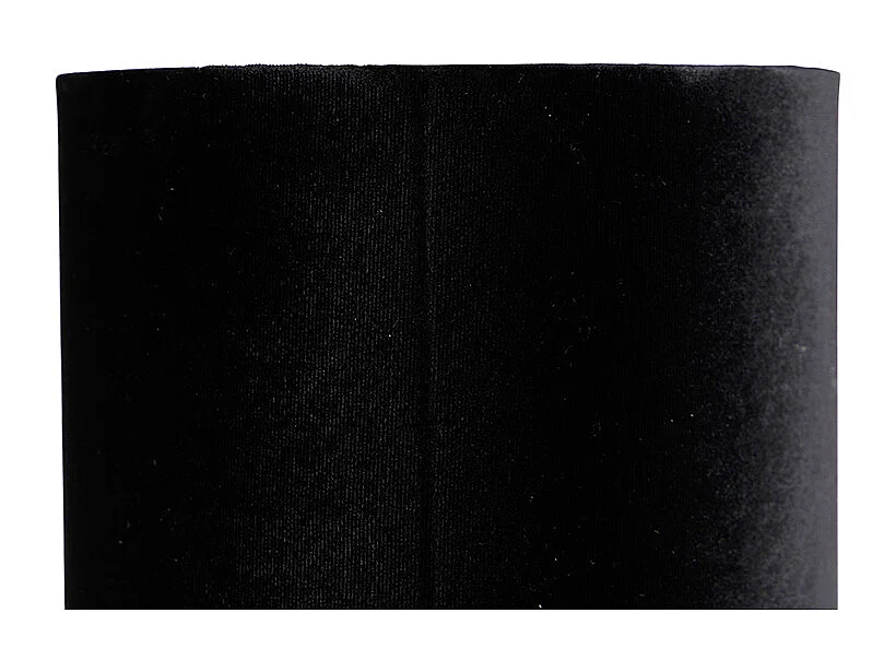 Lampe de table moderne noire avec abat-jour en velours noir - Rich