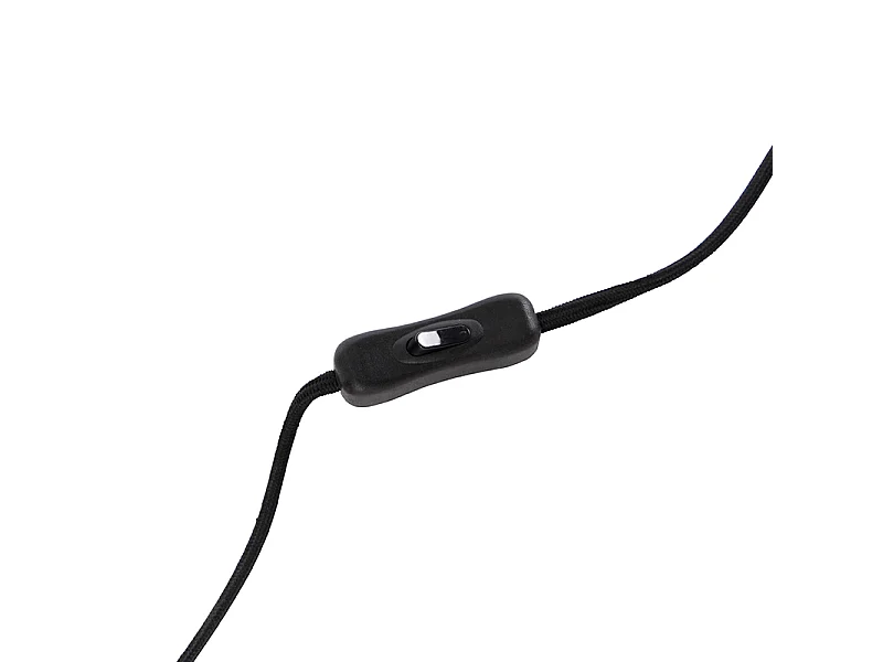 Lampe de table moderne noire avec abat-jour en velours noir - Rich