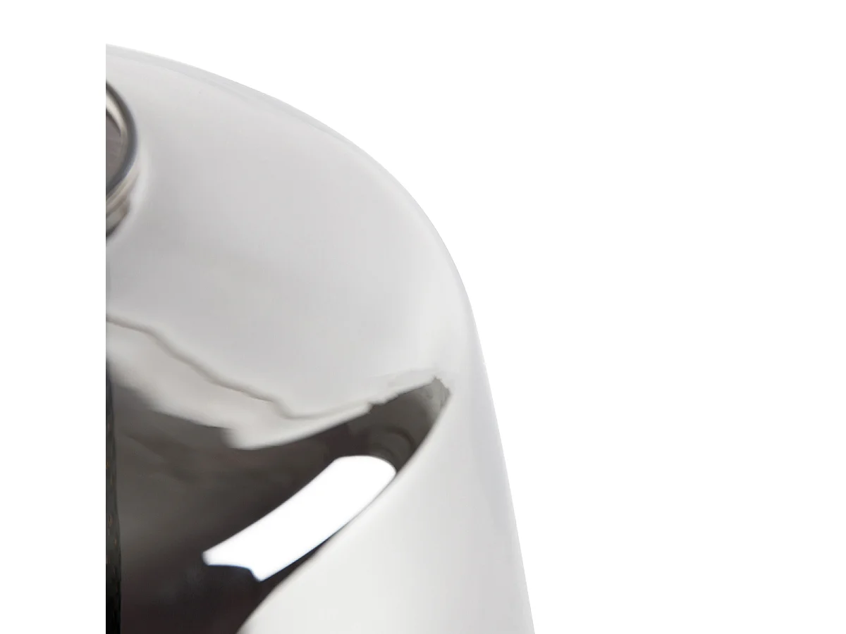 Lampe de table Art Déco noire avec verre fumé 30 cm - Kevin