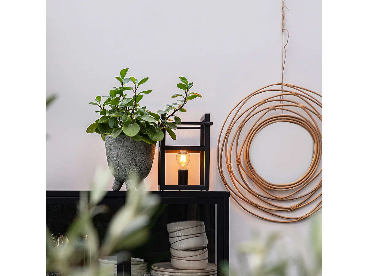 Lampe de table industrielle noire - Cage Rack