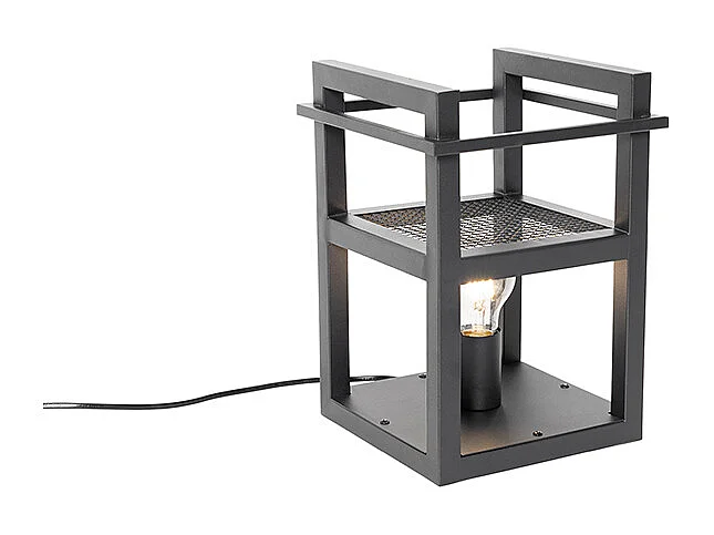 Lampe de table industrielle noire - Cage Rack