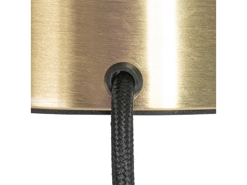 Lampe de table moderne en laiton avec verre fumé - Stiklo