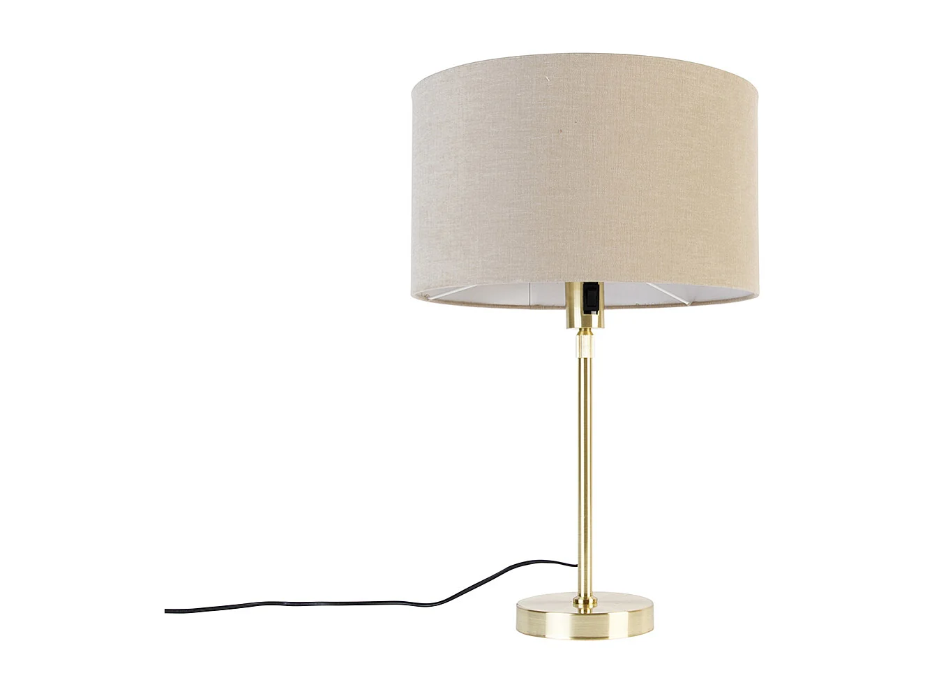 Lampe à poser dorée orientable avec abat-jour marron clair 35 cm - Parte