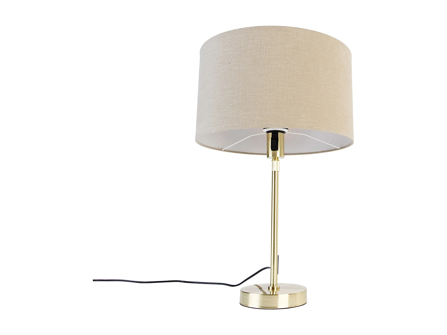 Lampe à poser dorée orientable avec abat-jour marron clair 35 cm - Parte