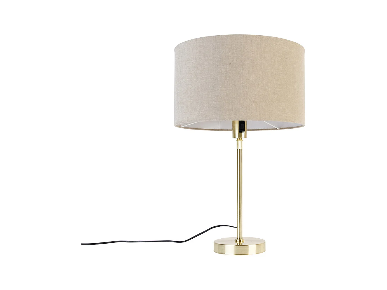 Lampe à poser dorée orientable avec abat-jour marron clair 35 cm - Parte