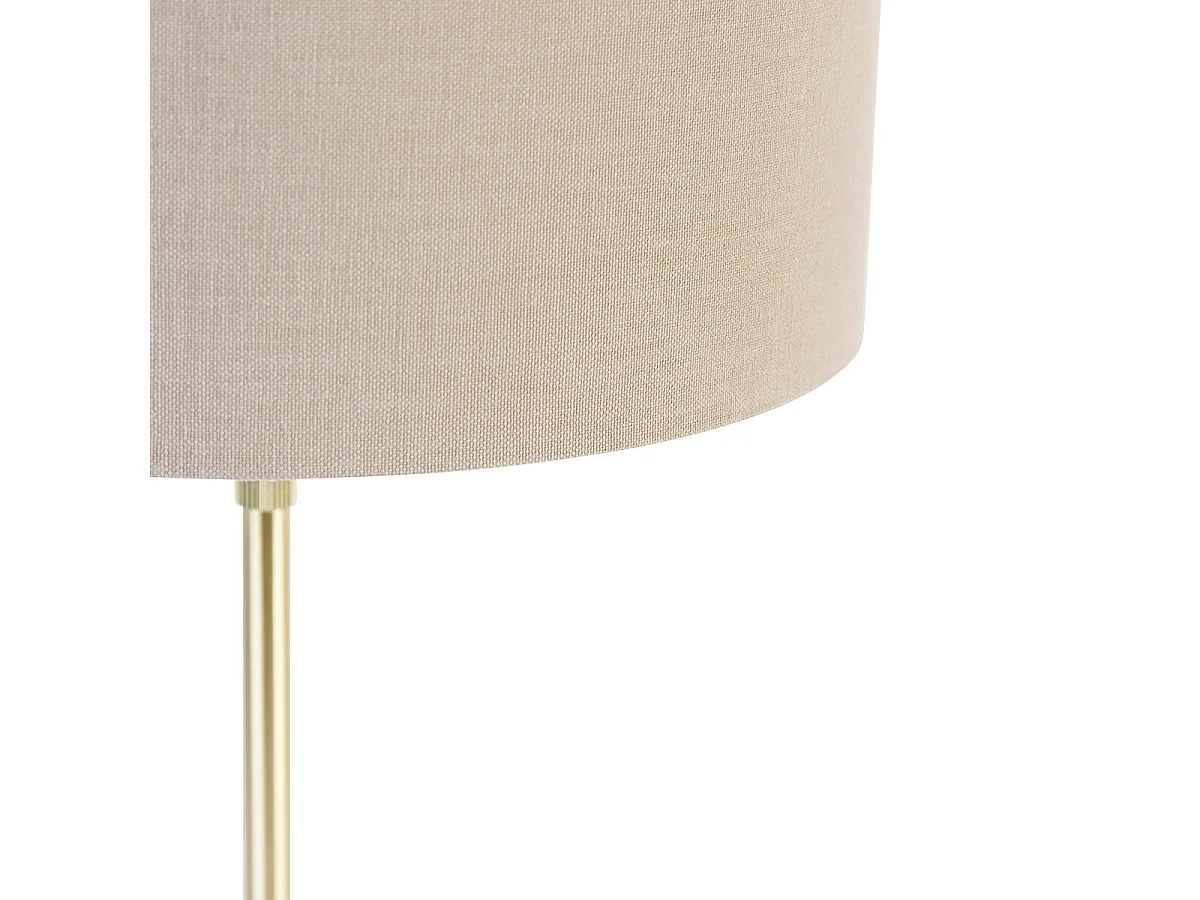 Lampe de table dorée réglable avec abat-jour marron clair 35 cm - Parte