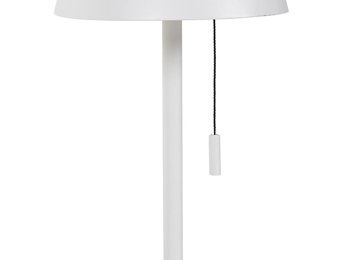 Lampe de table d'extérieur blanche avec LED rechargeable et solaire - Ferre