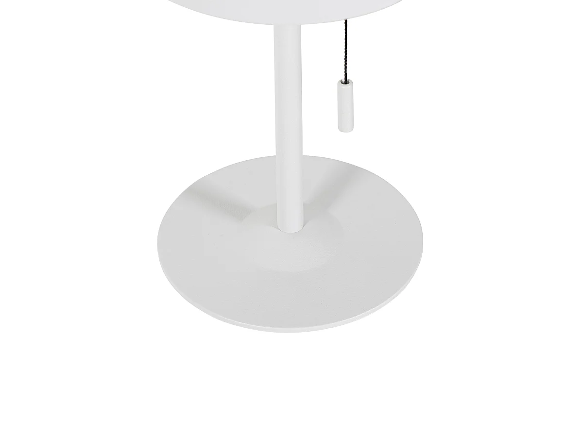 Lampe de table d'extérieur blanche avec LED rechargeable et solaire - Ferre