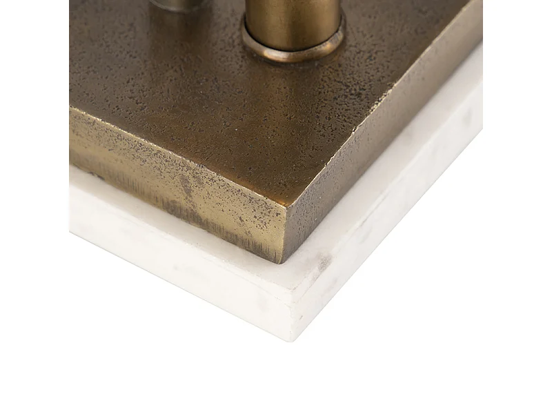 Lampe de table Art déco bronze avec base en marbre - Leaf