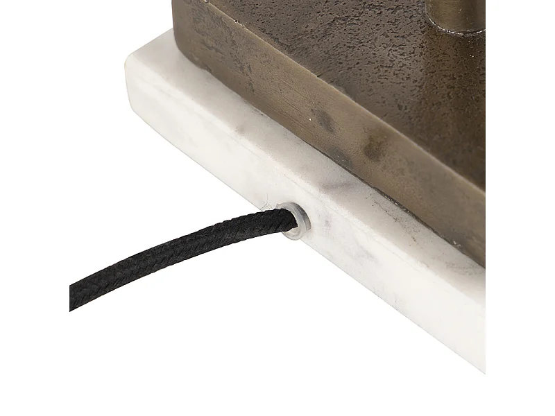 Lampe de table Art déco bronze avec base en marbre - Leaf