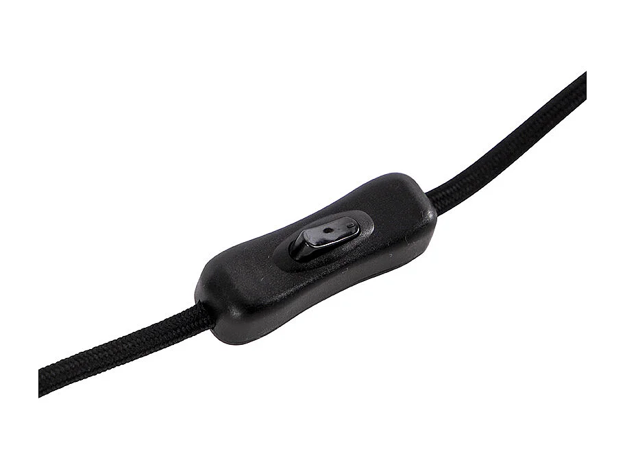 Lampe de table design noire avec verre fumé sur pied - Dome