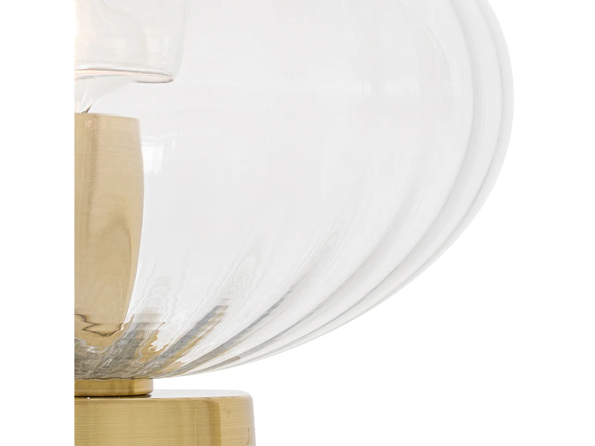 Lampe de table Art déco dorée avec verre - Ayesha