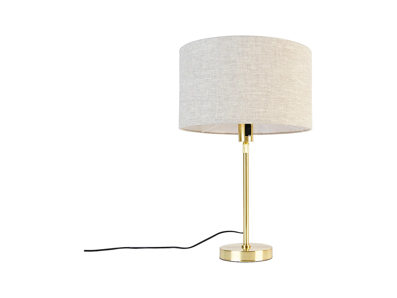 Lampe à poser dorée orientable avec abat-jour gris clair 35 cm - Parte