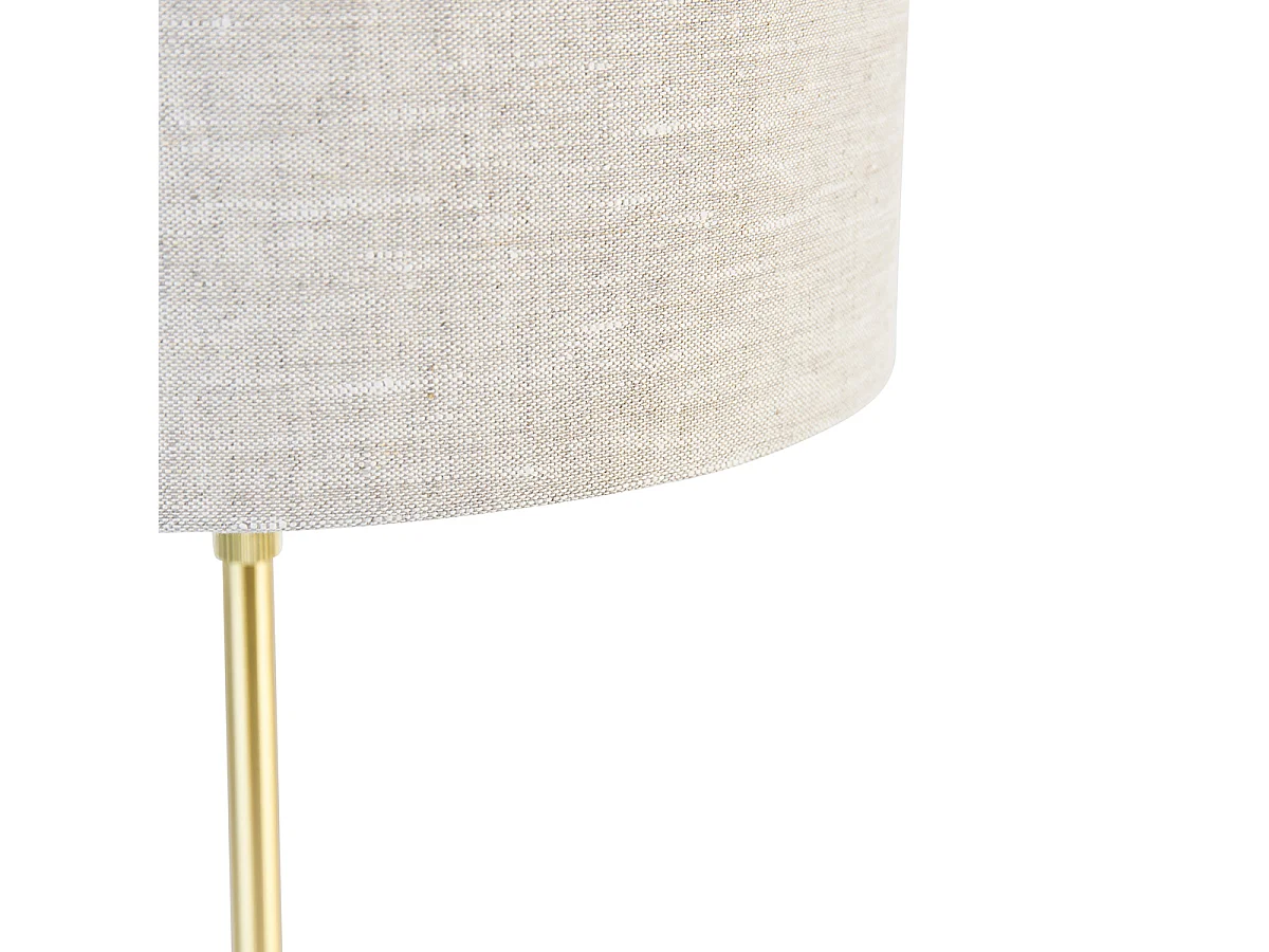 Lampe de table dorée réglable avec abat-jour gris clair 35 cm - Parte