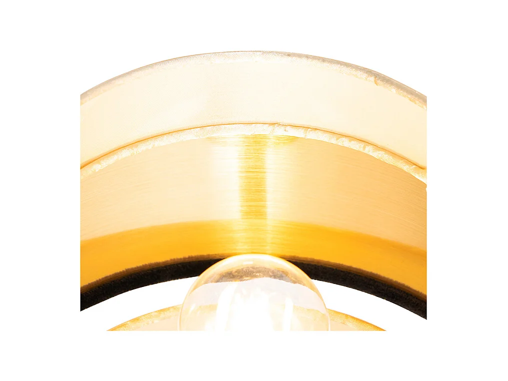 Lampe de table moderne noire avec or - Elif