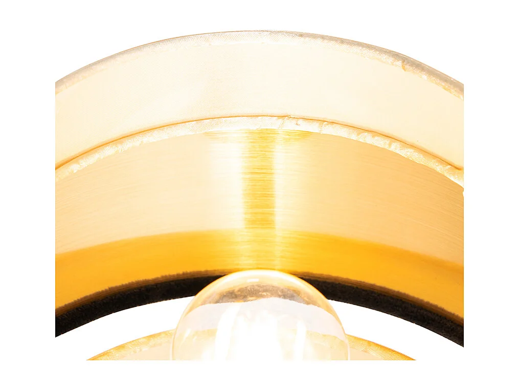 Lampe de table moderne noire avec or - Elif