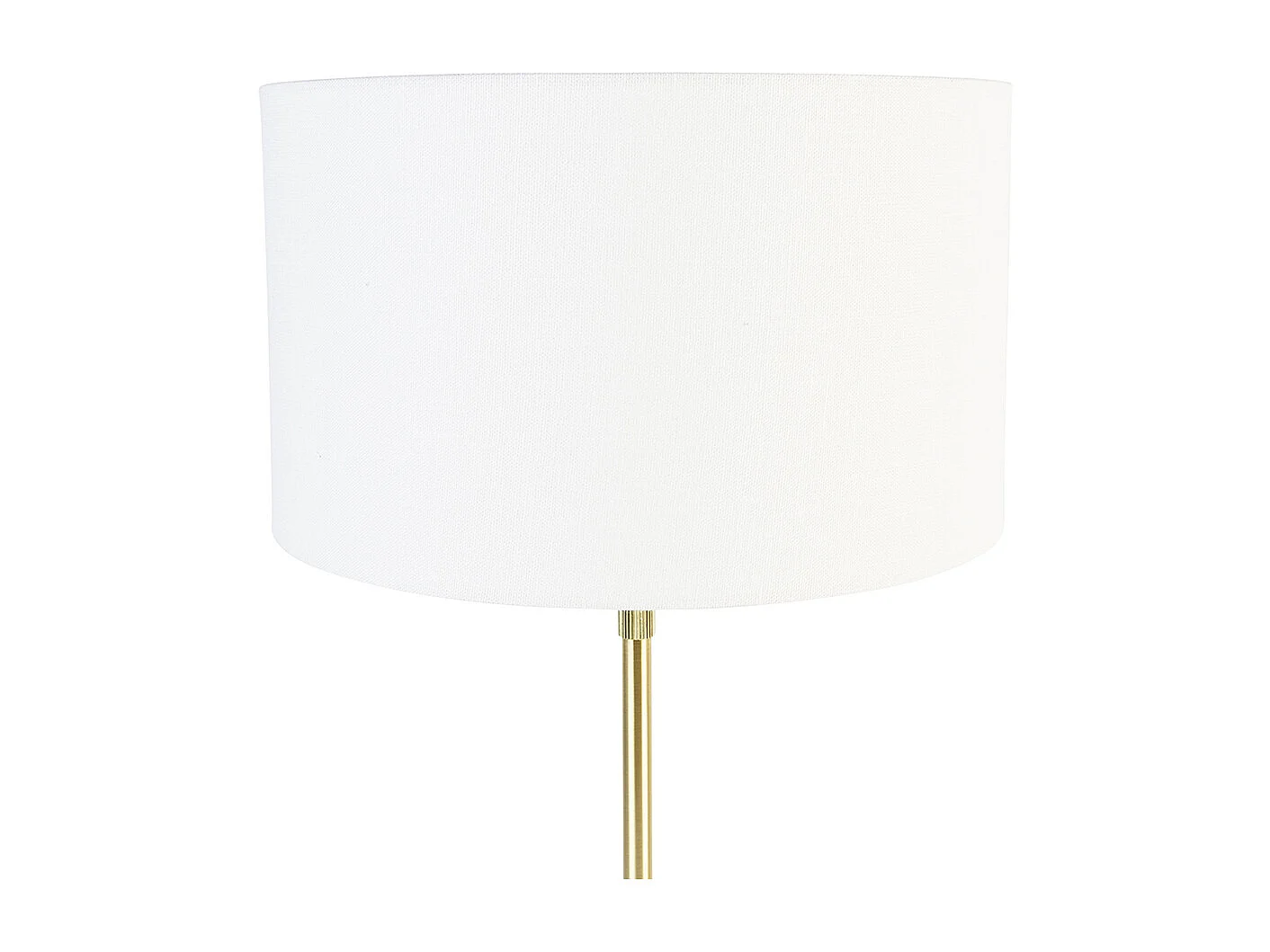 Lampe de table dorée réglable avec abat-jour blanc 35 cm - Parte