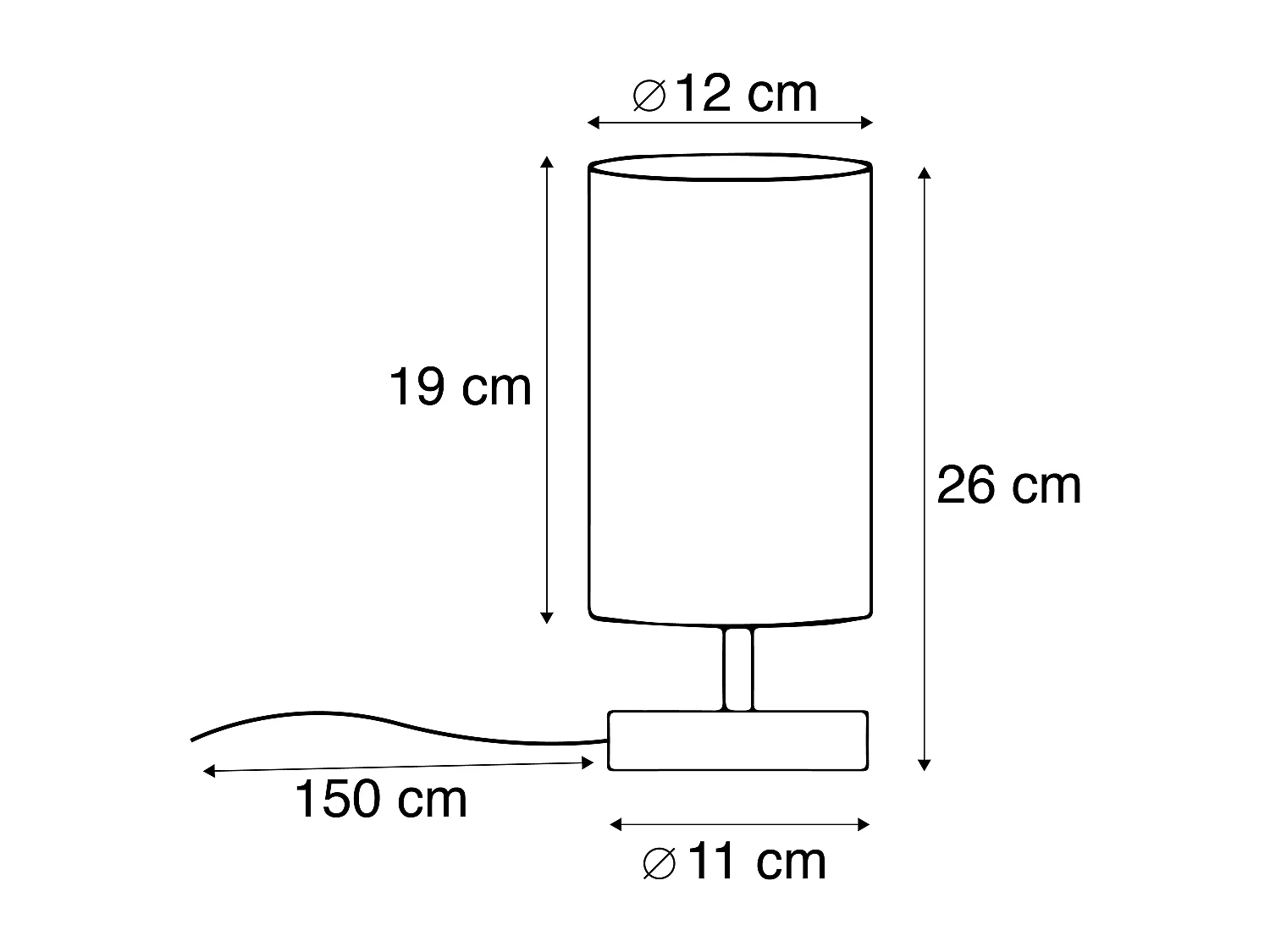 Lampe de table moderne gris avec acier - Milo 2