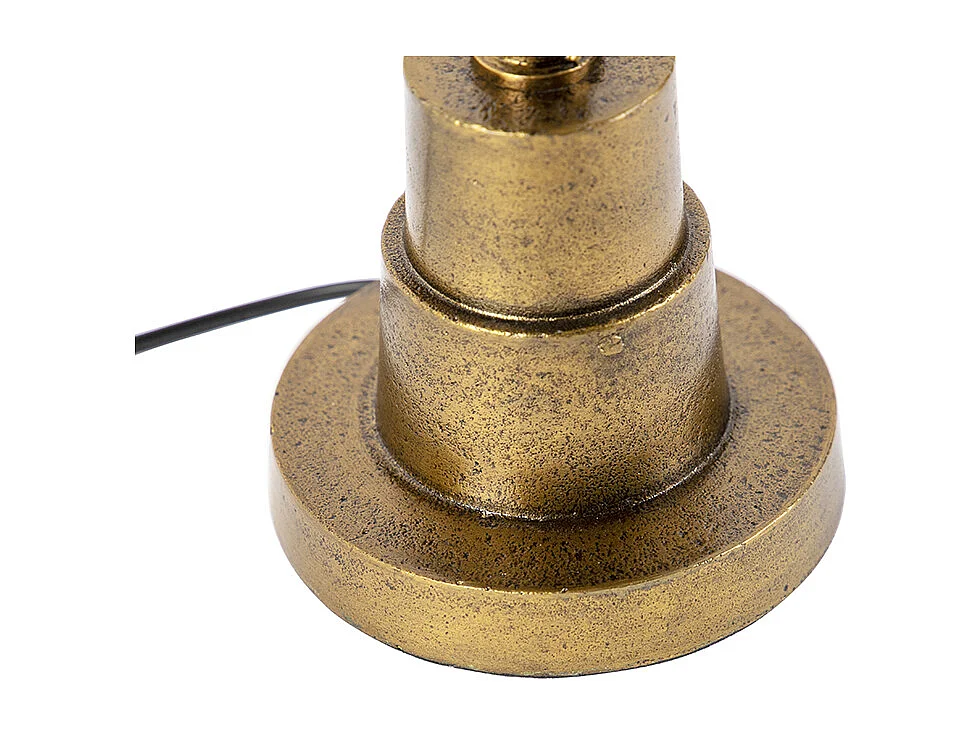 Lampe de table Art déco avec abat-jour en velours jaune 35 cm - Pisos