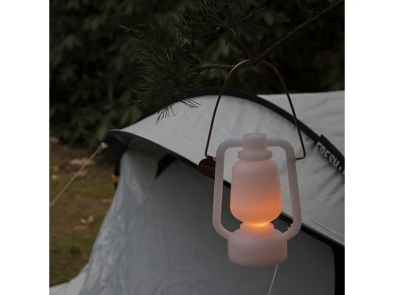 Lampe de table blanche effet flamme 22 cm - STORM MINI