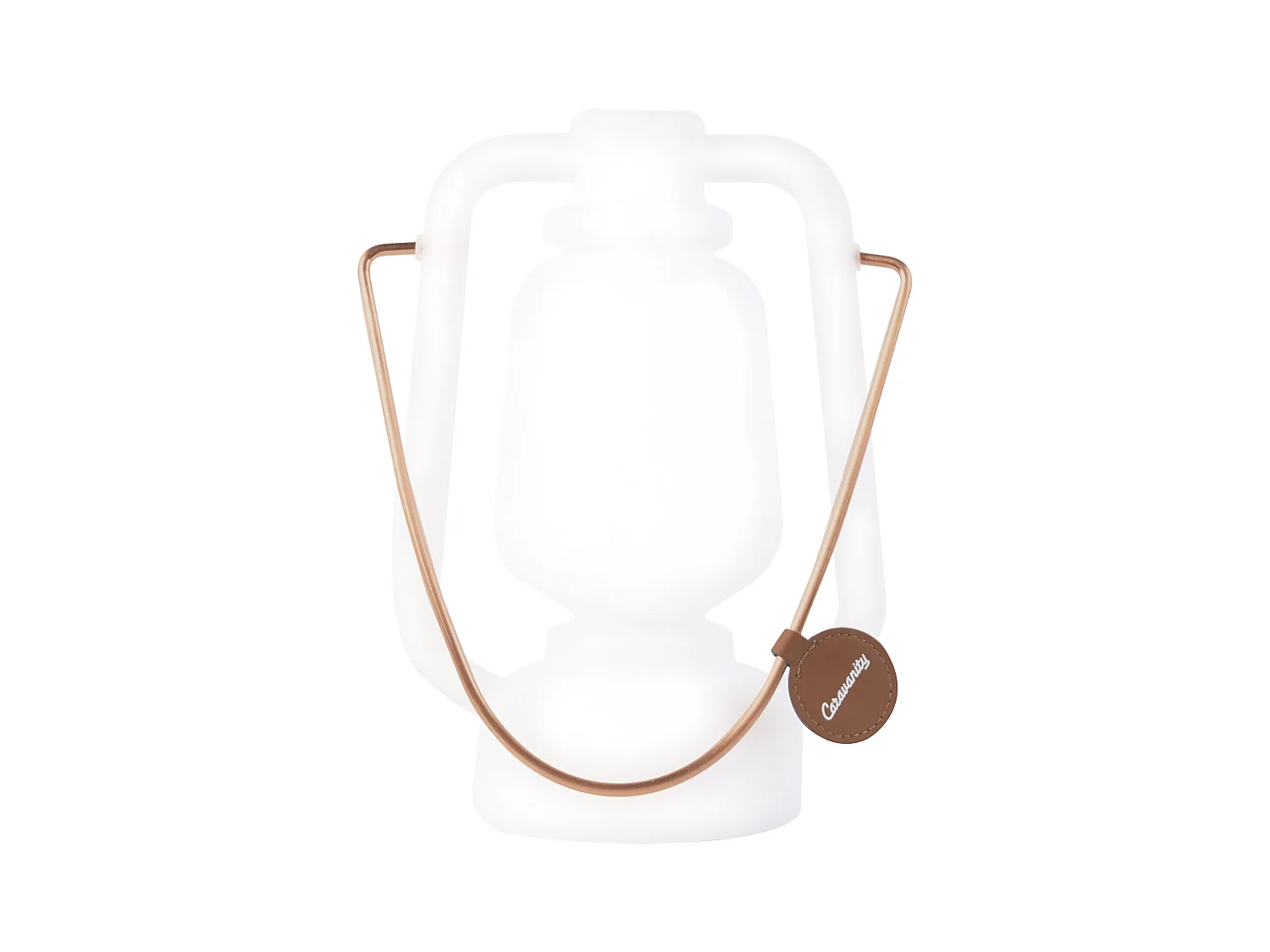 Lampe de table blanche effet flamme 22 cm - STORM MINI