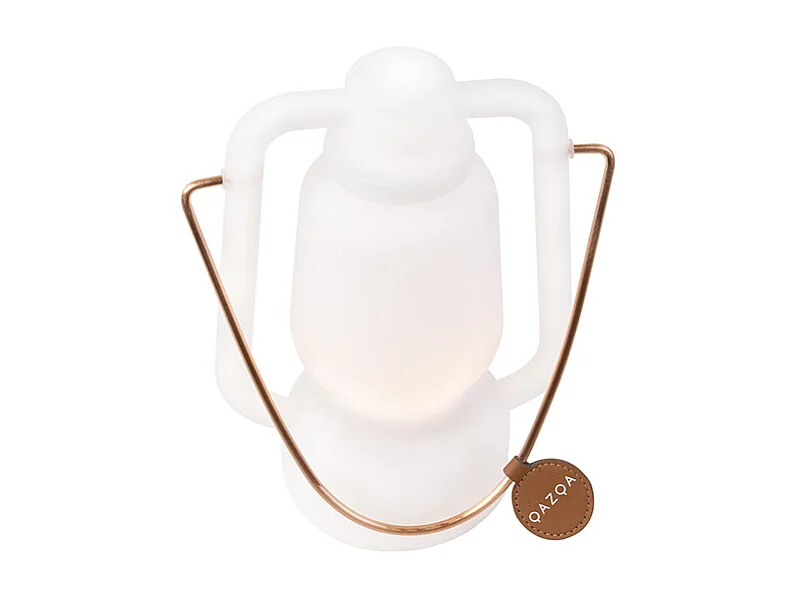 Lampe de table blanche effet flamme 22 cm - STORM MINI