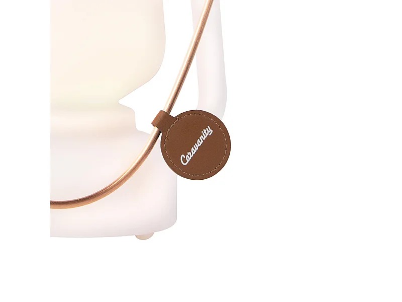 Lampe de table blanche effet flamme 22 cm - STORM MINI