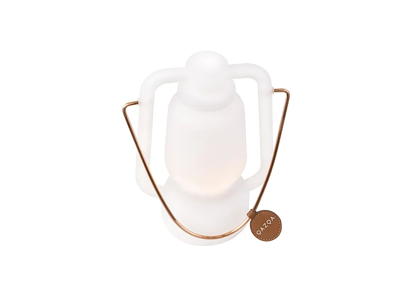 Lampe de table blanche effet flamme 22 cm - STORM MINI