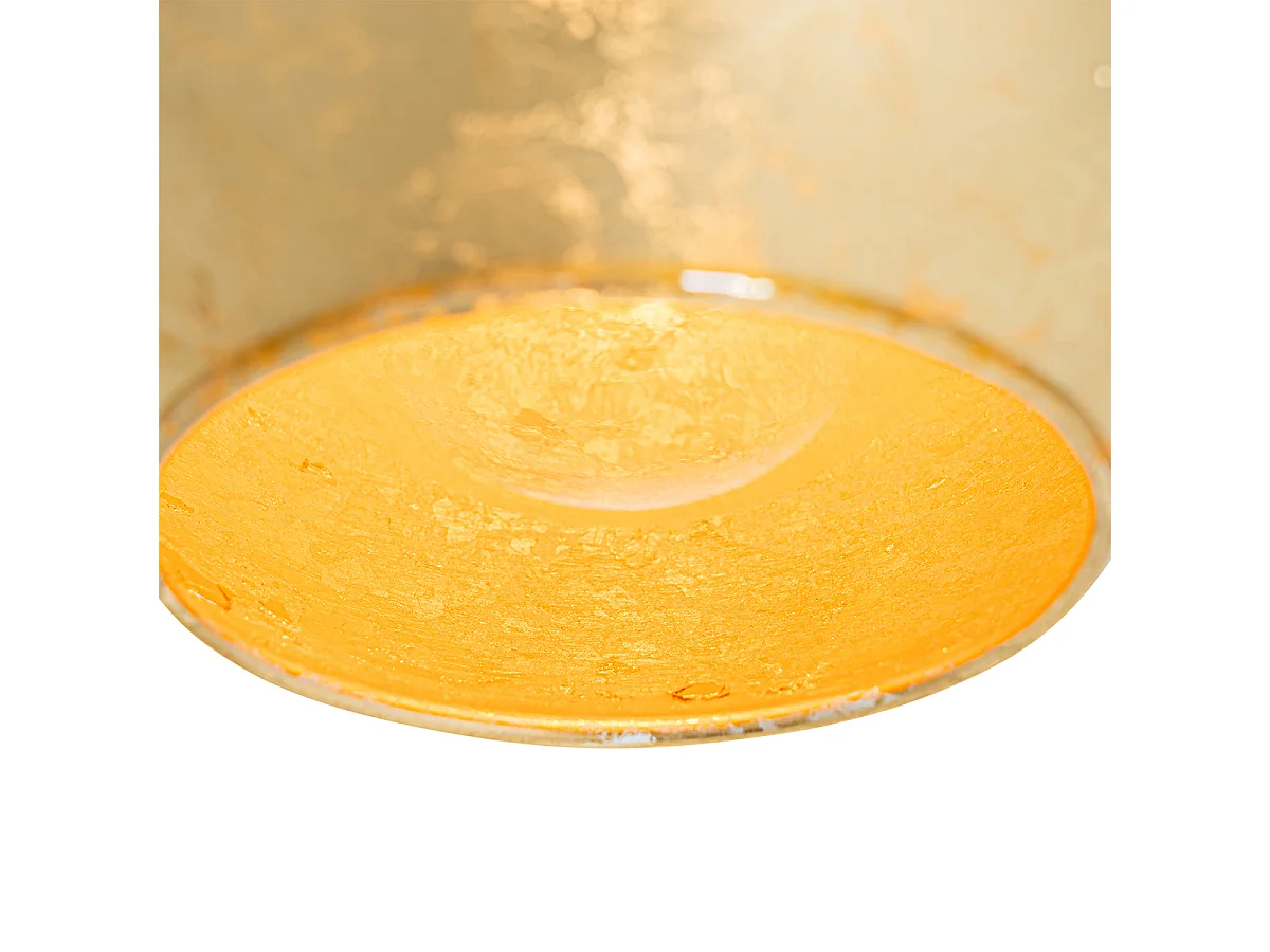 Lampe de table design noire avec verre doré - Bert