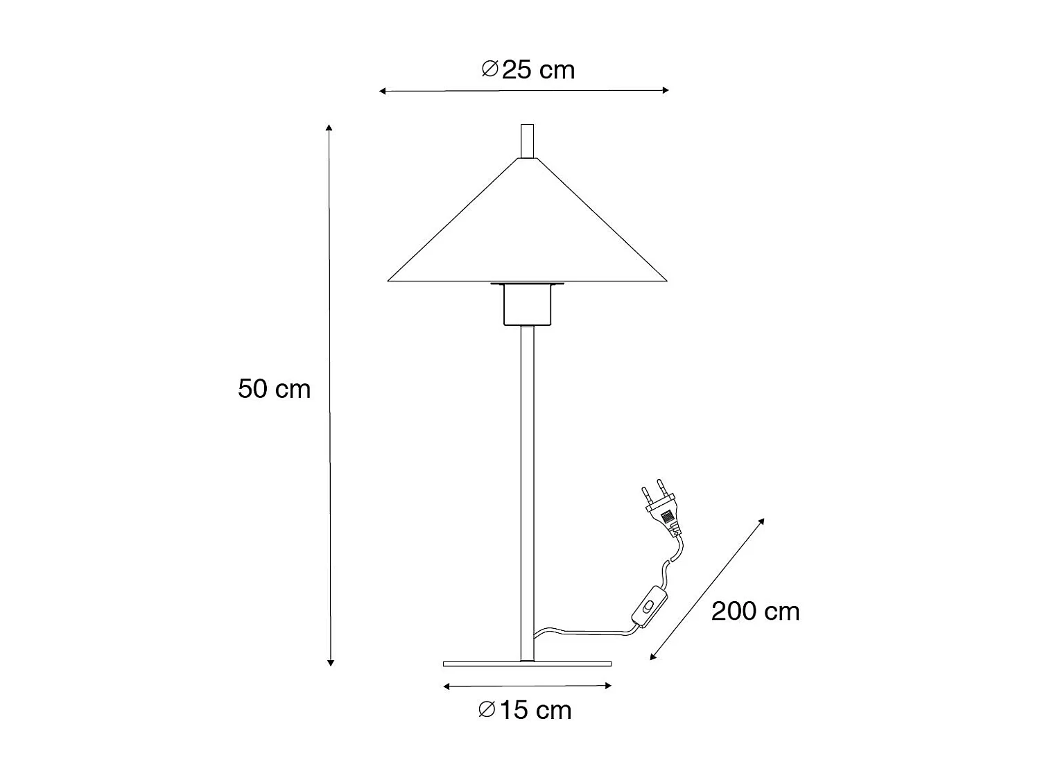 Lampe de table design jaune - Triangolo