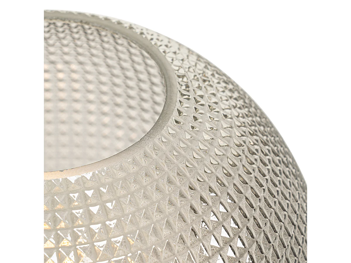 Lampe de table design noire avec verre fumé - Chico