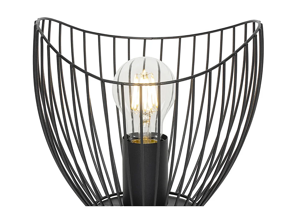 Lampe de table moderne noire 20 cm - Pua