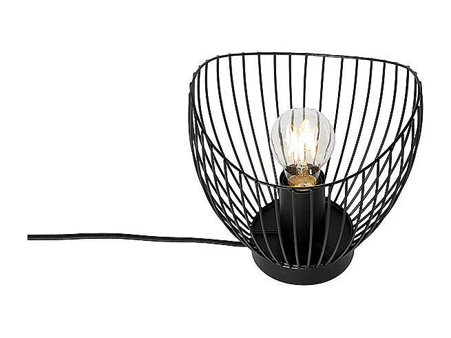Lampe de table moderne noire 20 cm - Pua